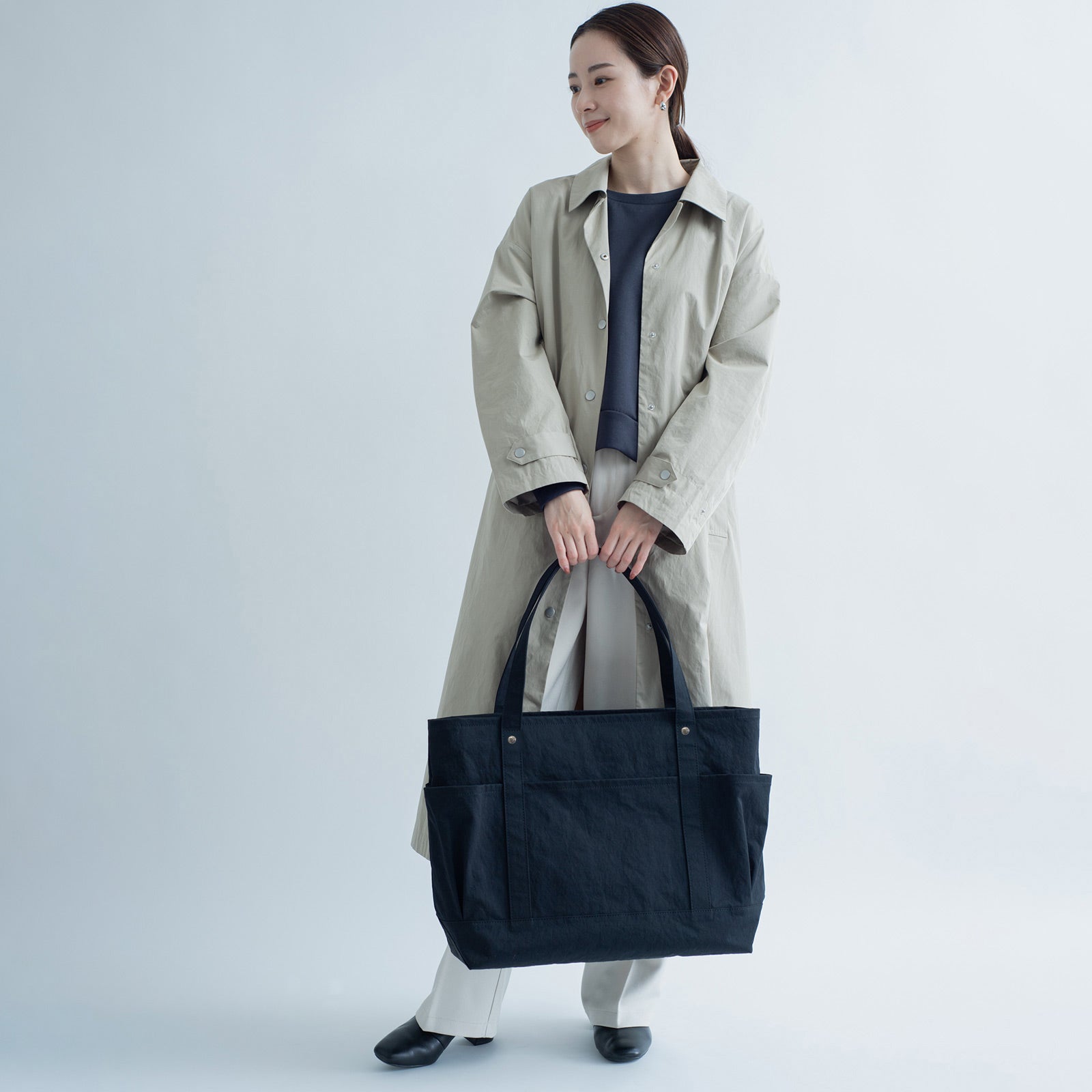 セイライトトートL 「KONBU®️(コンブ)」ツイル|KONBU®️バッグ(コンブバッグ) - Root (ルート)バッグ・鞄通販サイト - ずっと好きなもの、飾らないデザイン -