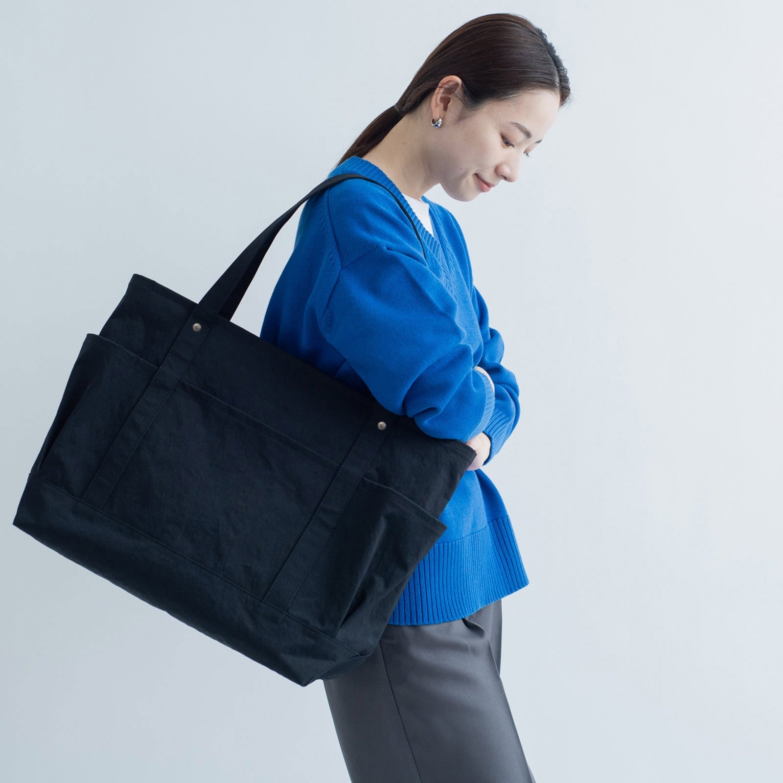 セイライトトートL 「KONBU®️(コンブ)」ツイル|KONBU®️バッグ(コンブバッグ) - Root (ルート)バッグ・鞄通販サイト - ずっと好きなもの、飾らないデザイン -