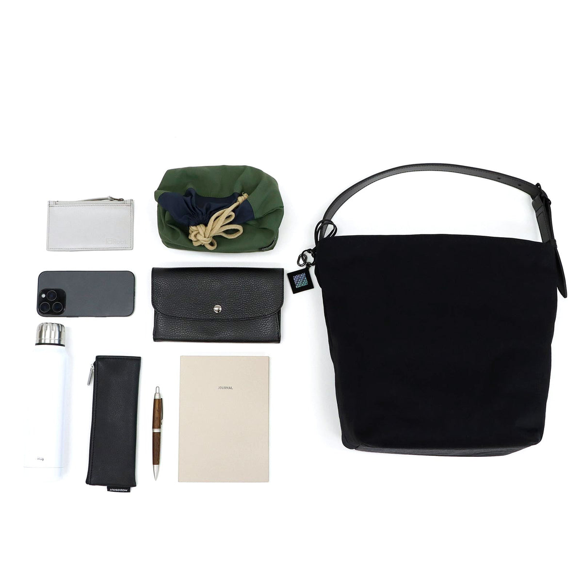Mellow Shouldertote M「KONBU®️(コンブ)ツイル」|KONBU®️バッグ(コンブバッグ) - Root (ルート)バッグ・鞄通販サイト-ずっと好きなもの、飾らないデザイン -