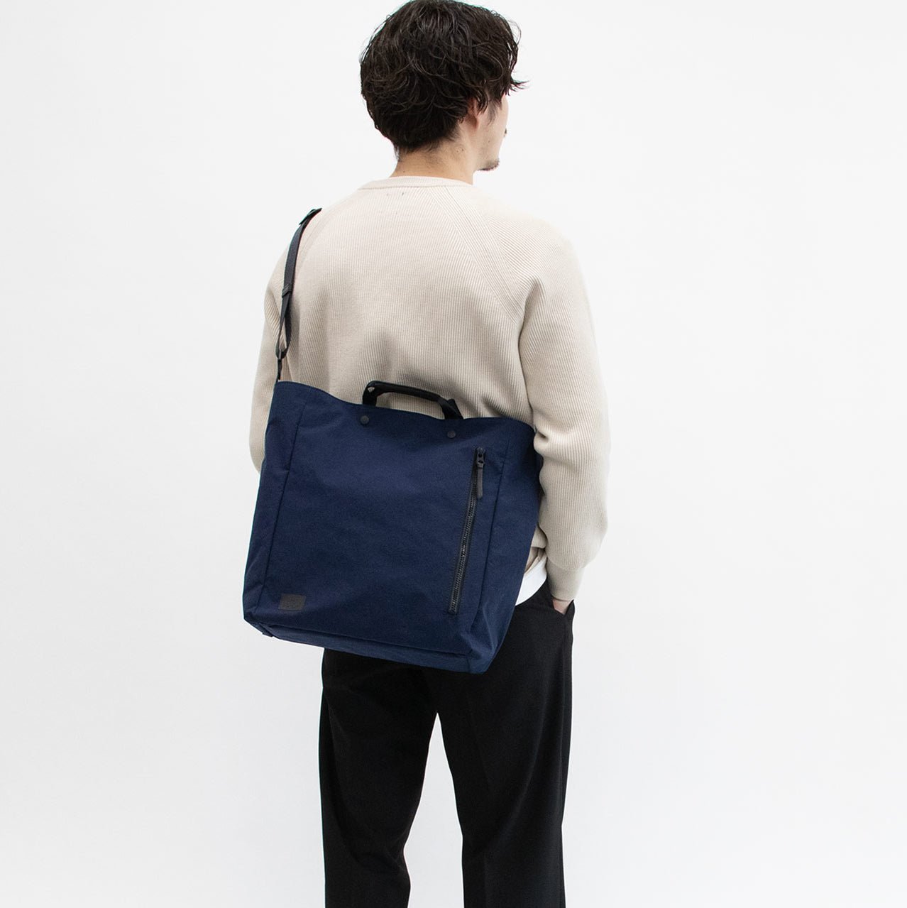 BOXトートKONBU®️(コンブ)ナイロンショルダーバッグ Root<UNISEX>Shoulderbag - Root - ずっと好きなもの、飾らないデザイン -