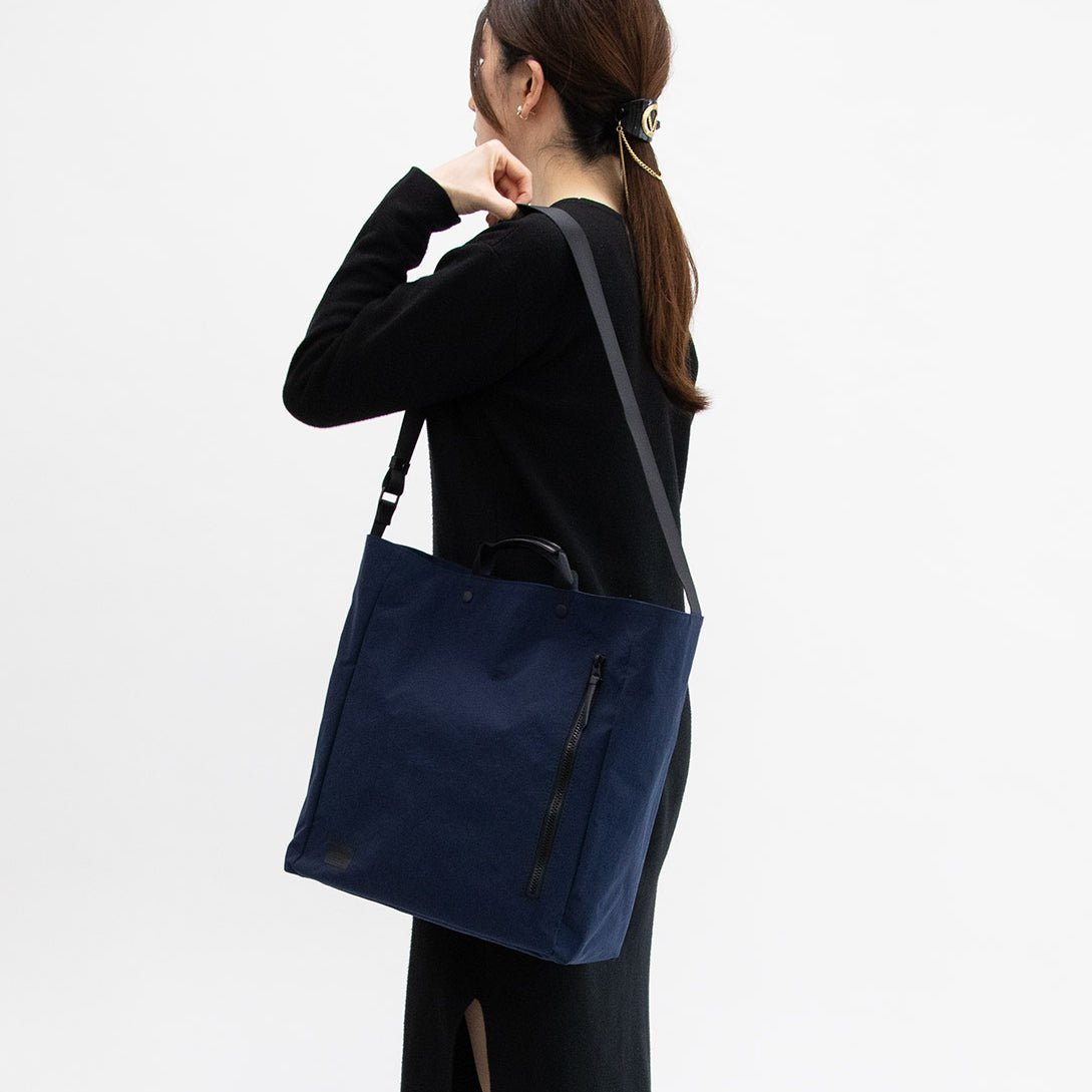BOXトートKONBU®️(コンブ)ナイロンショルダーバッグ Root<UNISEX>Shoulderbag - Root - ずっと好きなもの、飾らないデザイン -