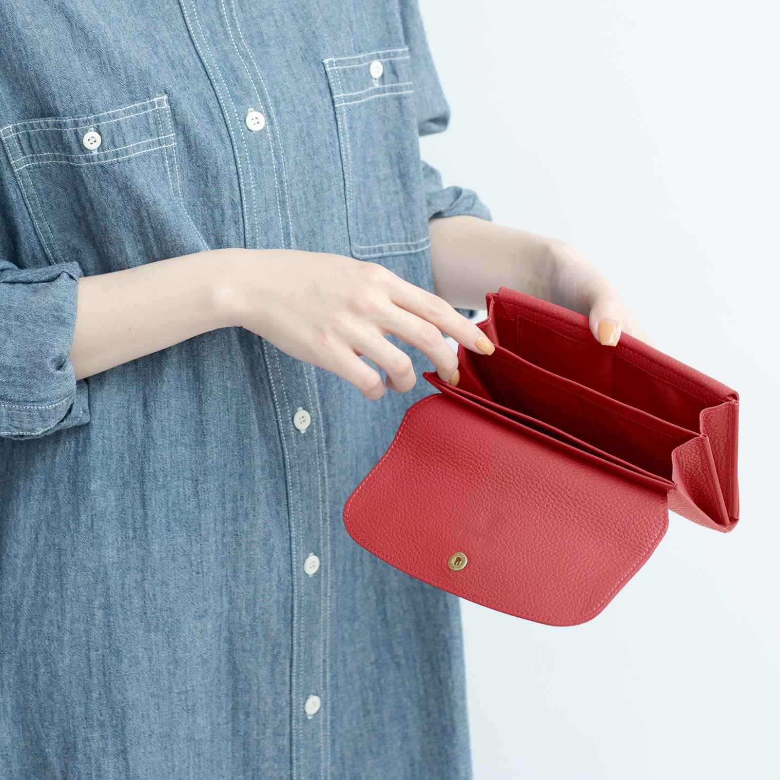 本革ロングウォレット(レザー長財布)Root＜UNISEX＞Leather long wallet